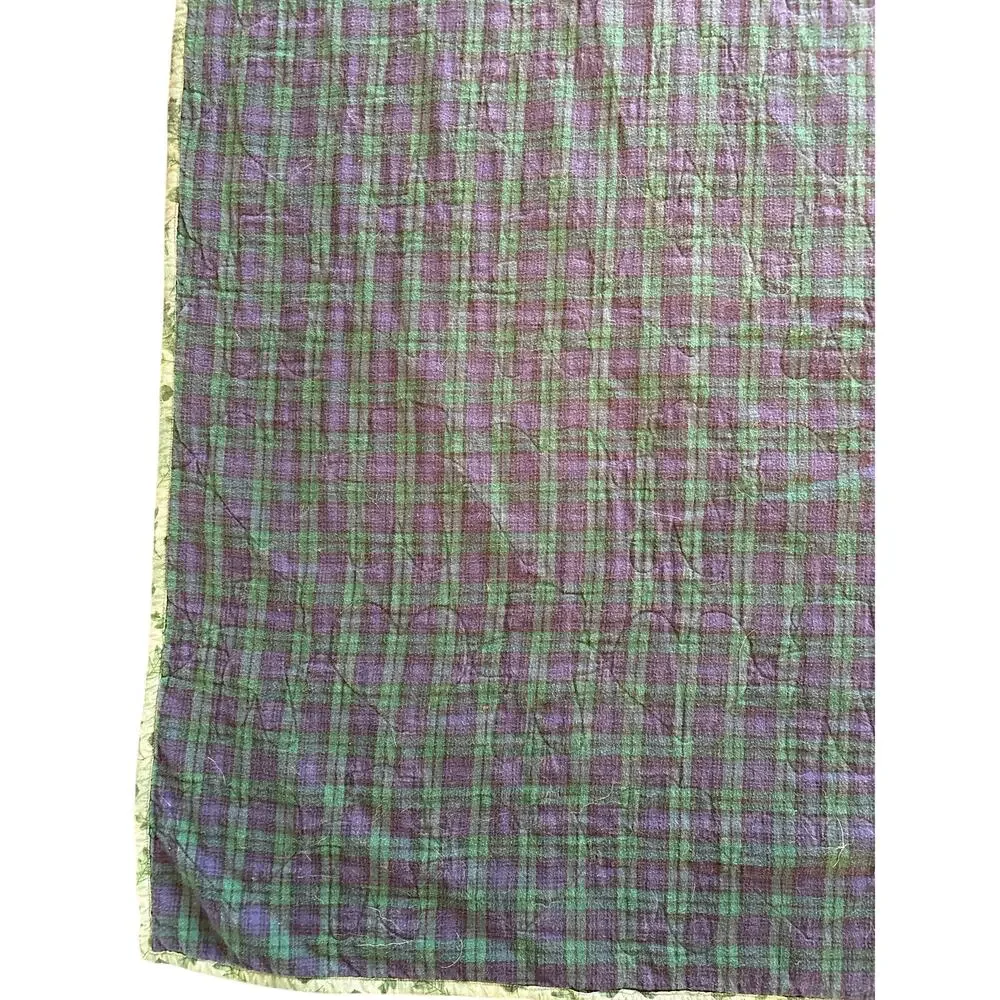 Handmade Horse patchwork Large Quilt stitched embroidered cottage blanket 55x79”